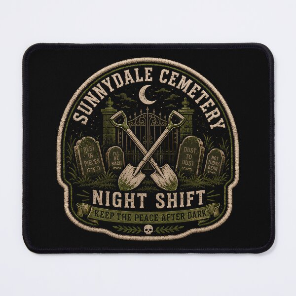 Item preview, Sunnydale Cemetery Groundskeeping Night Shift Patch designed and sold by agearb.
