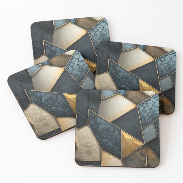 Item preview, mosaic golden tiles rock texture Simple minimalist decor pattern designed and sold by Arjun4282.