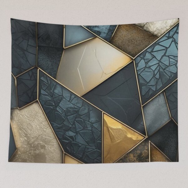 Item preview, mosaic golden tiles rock texture Simple minimalist decor pattern designed and sold by Arjun4282.