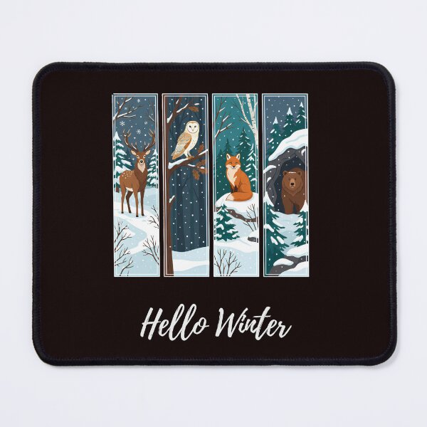 Item preview, Cozy Winter Woodland Animals Forest Deer Fox Owl Bear Nature designed and sold by w66aboo.