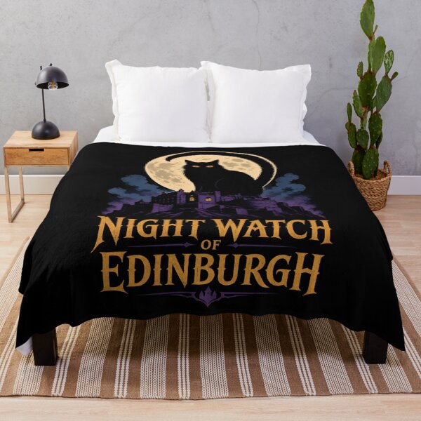 Item preview, Edinburgh Night Watch – Moonlit Castle Cat designed and sold by Fenay Designs.