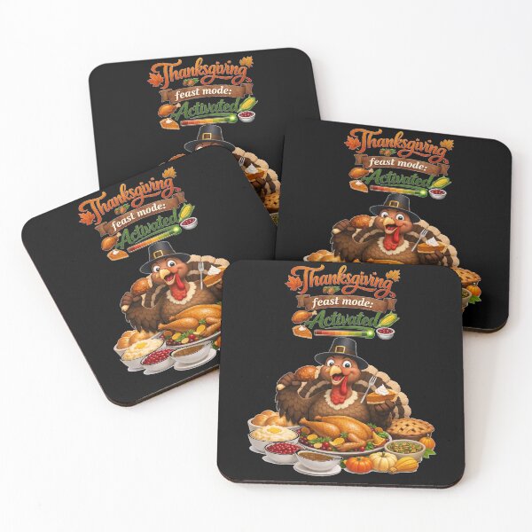 Item preview, Funny Thanksgiving Feast Mode Activated Turkey Graphic designed and sold by DeliaDesignsCo.