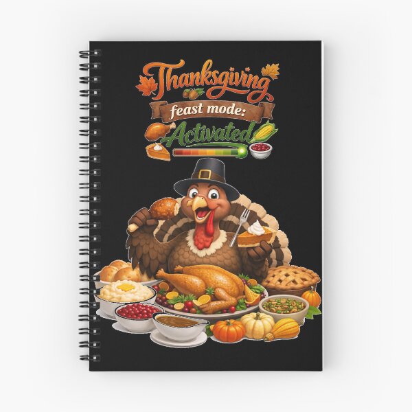 Item preview, Funny Thanksgiving Feast Mode Activated Turkey Graphic designed and sold by DeliaDesignsCo.