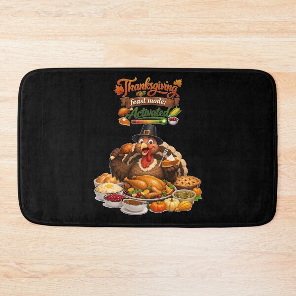 Item preview, Funny Thanksgiving Feast Mode Activated Turkey Graphic designed and sold by DeliaDesignsCo.