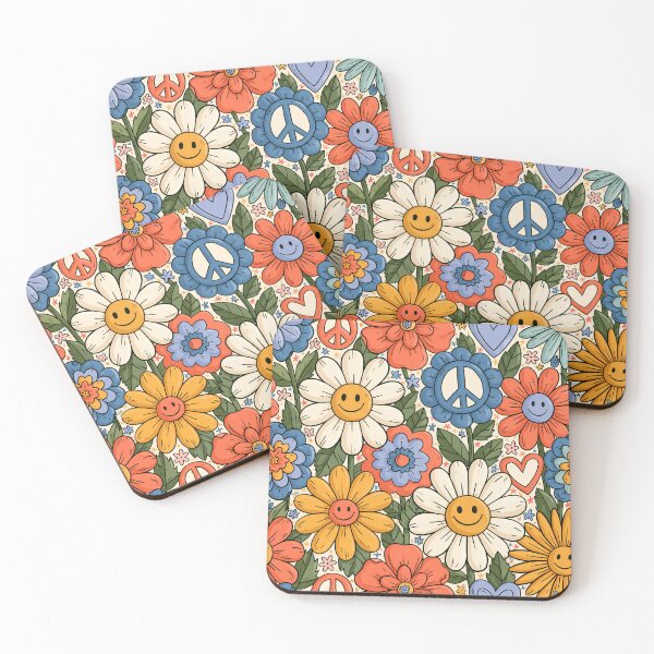 Item preview, Groovy Daisy Smiley Face Retro 70s Flower Art designed and sold by FrostyFrisby.