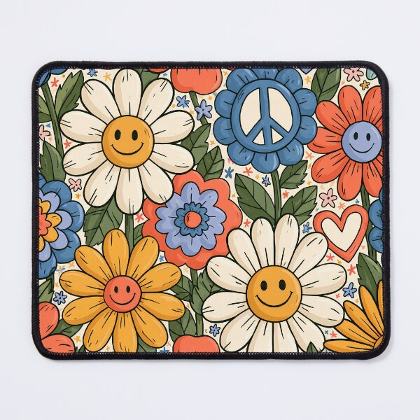 Item preview, Groovy Daisy Smiley Face Retro 70s Flower Art designed and sold by FrostyFrisby.