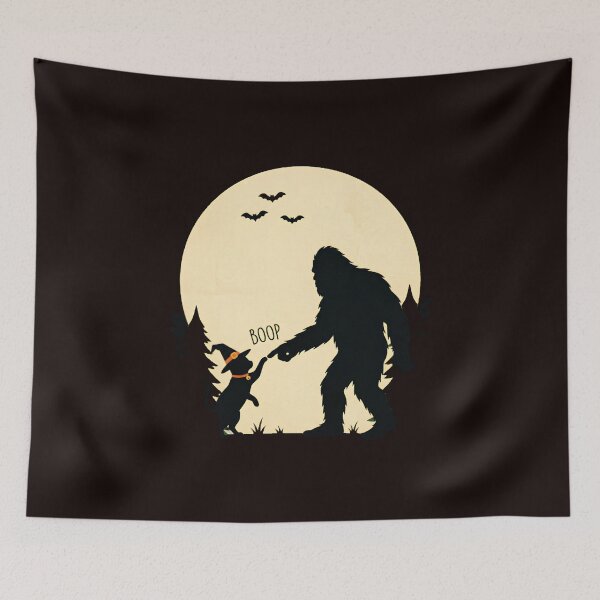 Item preview, Bigfoot Boop Cat Moon Funny Sasquatch Meme Halloween Cryptid designed and sold by w66aboo.