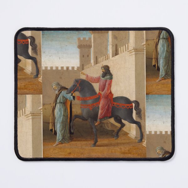 Item preview, Crowned King on Black Horse Renaissance Scene designed and sold by artofuniverse.