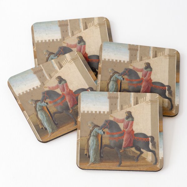Item preview, Crowned King on Black Horse Renaissance Scene designed and sold by artofuniverse.