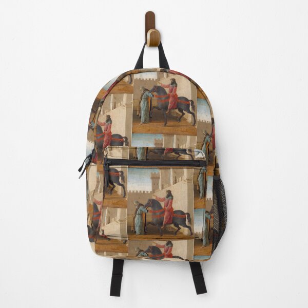 Item preview, Crowned King on Black Horse Renaissance Scene designed and sold by artofuniverse.