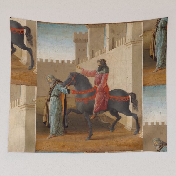 Item preview, Crowned King on Black Horse Renaissance Scene designed and sold by artofuniverse.