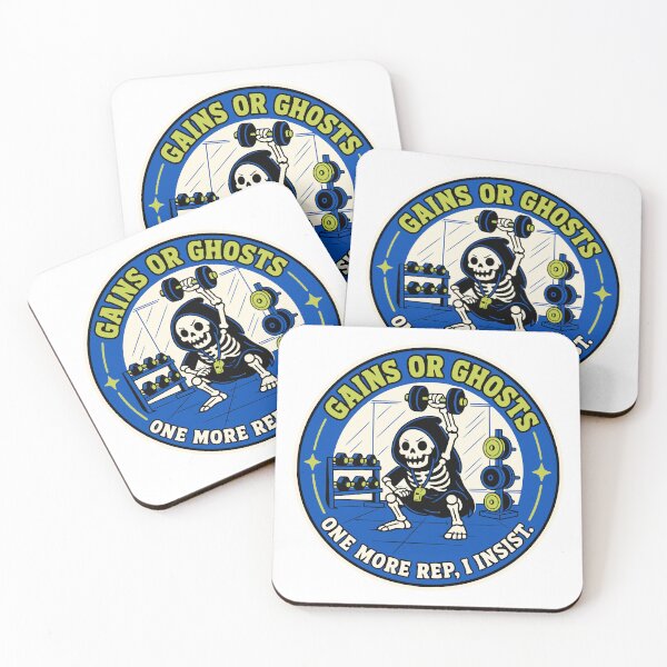 Item preview, Gains or Ghosts Grim Reaper Gym | Funny Skeleton Weightlifting Design designed and sold by Simon-art-land.