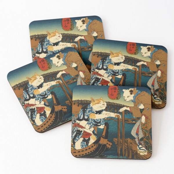 Item preview, Cat's Cooling Off Ukiyo-e Japanese Cat Print for Vintage Art Collectors designed and sold by RickE.