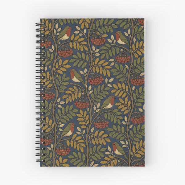 Item preview, Arts and Crafts Robins and Rowan — William Morris Style Pattern designed and sold by Planthem.