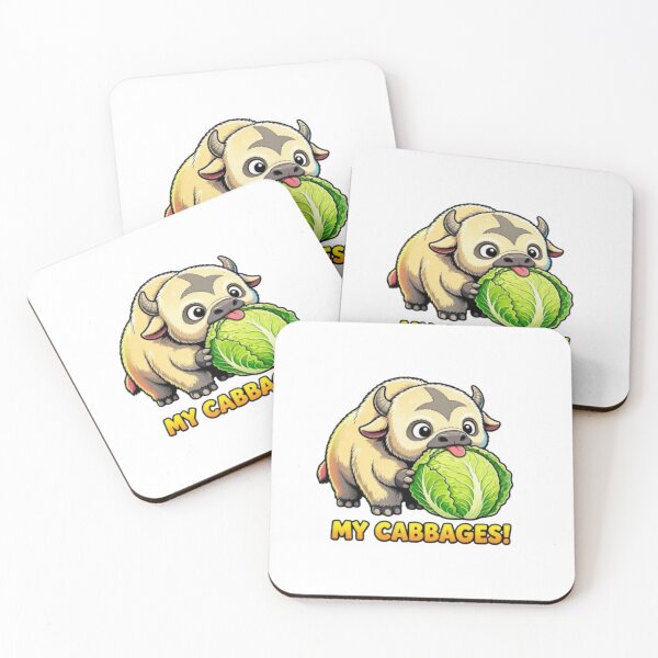 Item preview, Cute Appa Eating Cabbage - My Cabbages Funny Avatar Sticker designed and sold by EmilMarkt.