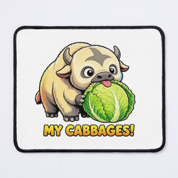 Item preview, Cute Appa Eating Cabbage - My Cabbages Funny Avatar Sticker designed and sold by EmilMarkt.