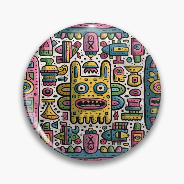 Item preview, Vibrant Doodle Monster Mashup Art designed and sold by Romgora.
