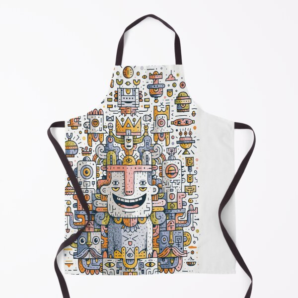 Item preview, Maximalist Mythological Smiling Doodle Character designed and sold by Romgora.