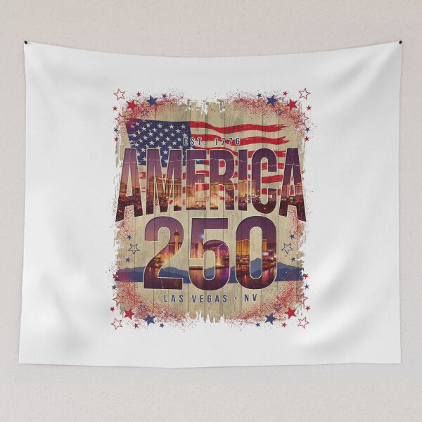 Item preview, America 250 Las Vegas T-Shirt | Nevada Skyline Patriotic 1776-2026 Tee v4 designed and sold by DarylWelsh2024.