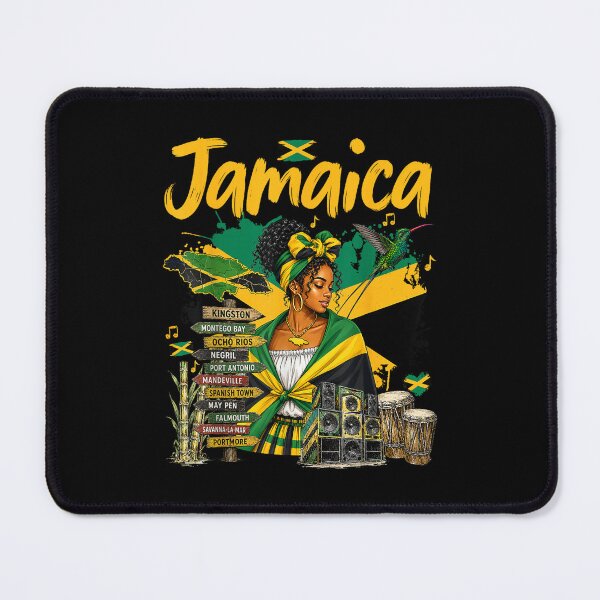 Item preview, Vintage Proud Jamaican Girl Jamaica Flag Woman Island Pride designed and sold by camronrufuh.
