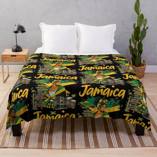 Item preview, Vintage Proud Jamaican Girl Jamaica Flag Woman Island Pride designed and sold by camronrufuh.