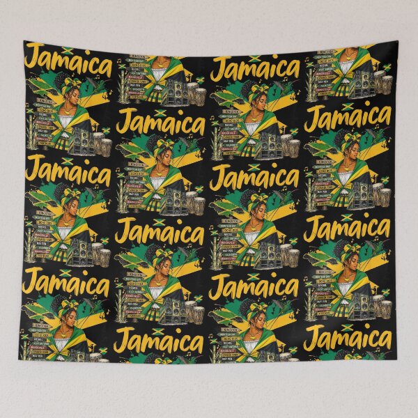 Item preview, Vintage Proud Jamaican Girl Jamaica Flag Woman Island Pride designed and sold by camronrufuh.