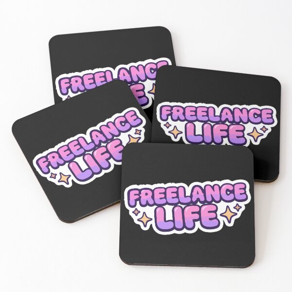 Item preview, Cute Freelance Life Bubbly Purple-Pink Gradient Sticker designed and sold by All Year Summer Co..