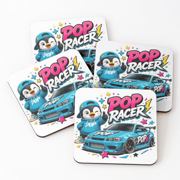 Item preview, POP RACER Kawaii Sports Car Sticker PNG | Cute Racing Mascot Graphic | Colorful Streetwear Vinyl Decal | Original Car Lover Gift designed and sold by Stylestickers55.