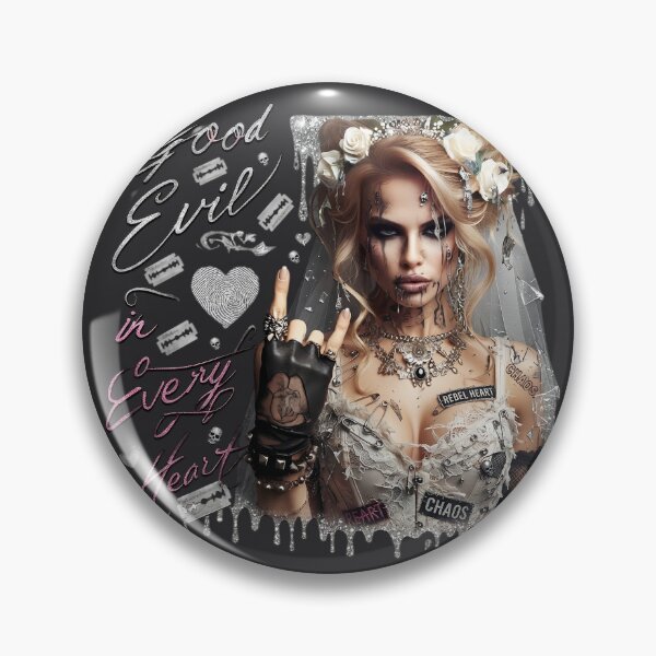 Item preview, Glitter Bride Safety Pins Evil designed and sold by Voodoo Store Paranormal Collections.