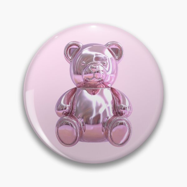Item preview, Chrome Pink Teddy Bear 3D Art designed and sold by jianina-alondra.