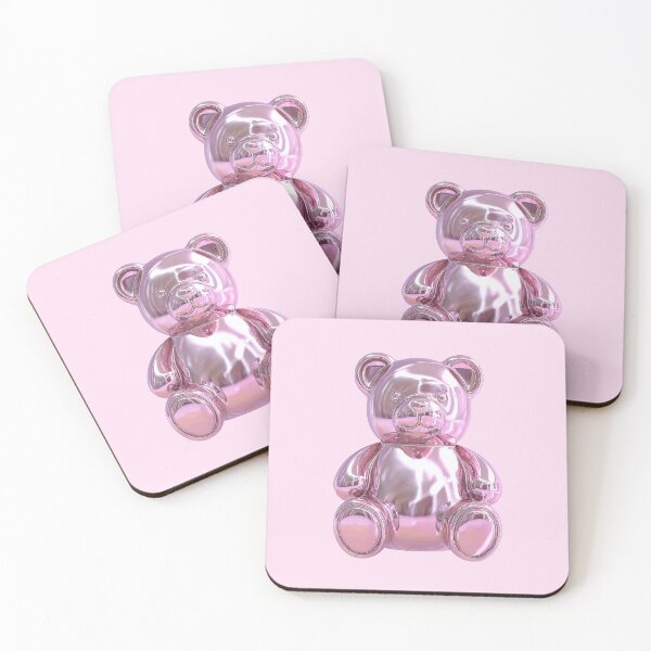 Item preview, Chrome Pink Teddy Bear 3D Art designed and sold by jianina-alondra.