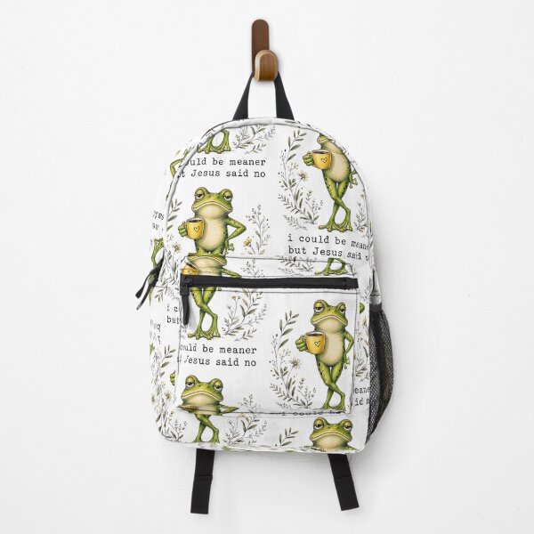 Item preview, I Could Be Meaner But Jesus Said No Funny Frog Coffee designed and sold by camronrufuh.
