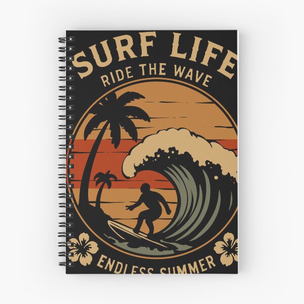 Item preview, Surf Life Ride The Wave Vintage Sunset T-Shirt Design designed and sold by phsycartwork.