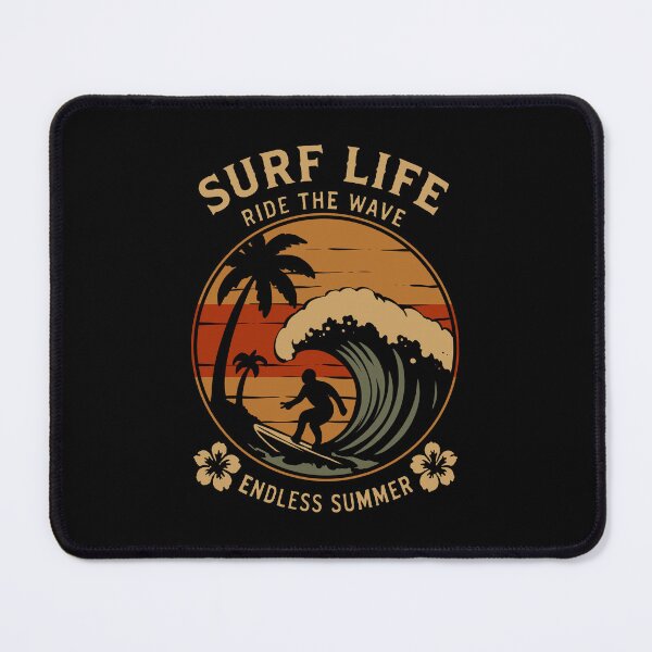 Item preview, Surf Life Ride The Wave Vintage Sunset T-Shirt Design designed and sold by phsycartwork.