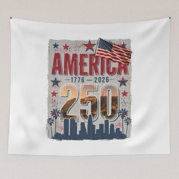 Item preview, America 250 Los Angeles 1776-2026 Vintage USA Tee v2 designed and sold by DarylWelsh2024.