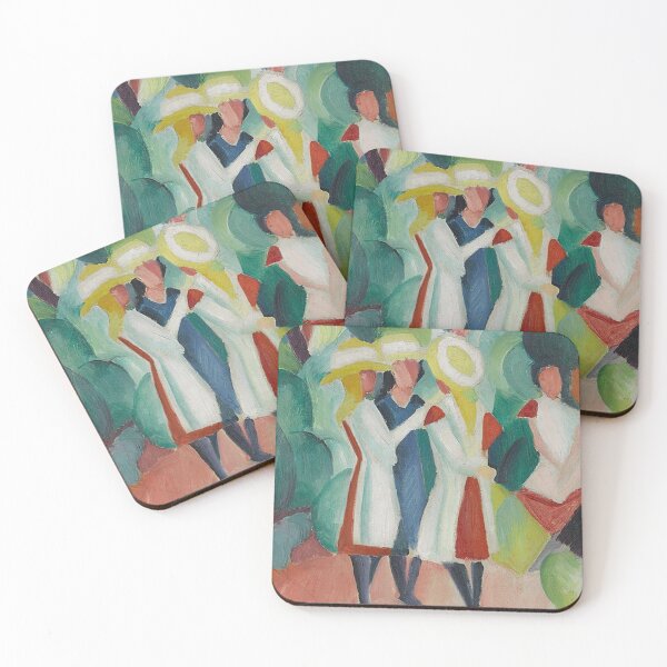 Item preview, Three Girls in  Yellow Straw Hats -August Macke designed and sold by tomorrowsart.