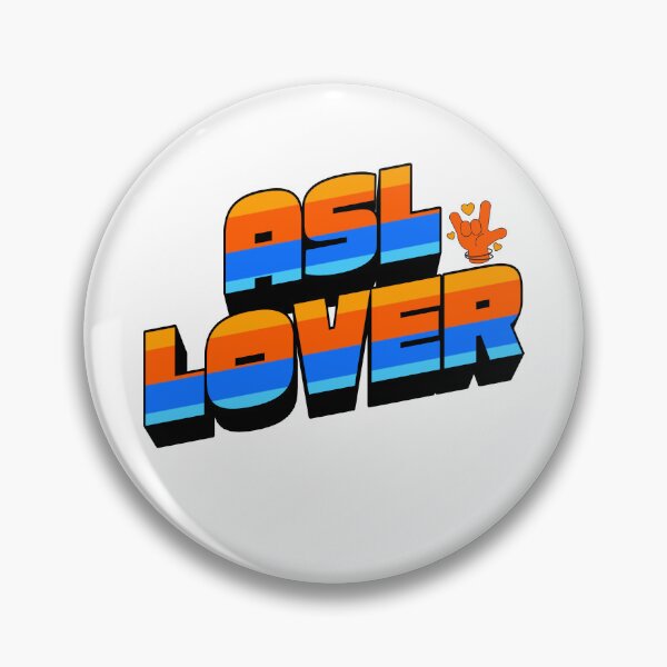 Item preview, Retro ASL Lover | Vintage Striped Sign Language & ILY Sign designed and sold by ASL SIGNPRO CLEARSIGNS.