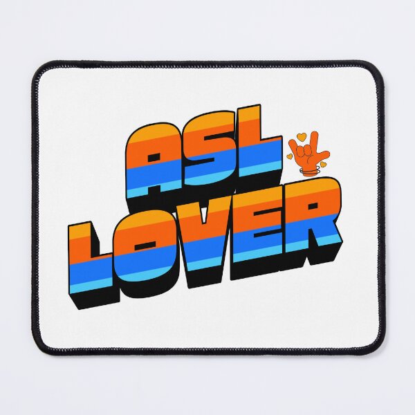 Item preview, Retro ASL Lover | Vintage Striped Sign Language & ILY Sign designed and sold by ASL SIGNPRO CLEARSIGNS.