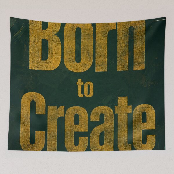 Item preview, Born to Create | Creative Typography Inspirational Design designed and sold by AAstore0013.