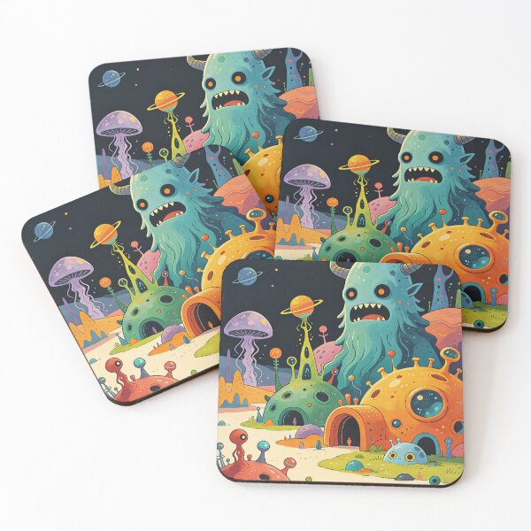 Item preview, Cute Alien Planet Fantasy Landscape designed and sold by HoloHugDesigns.