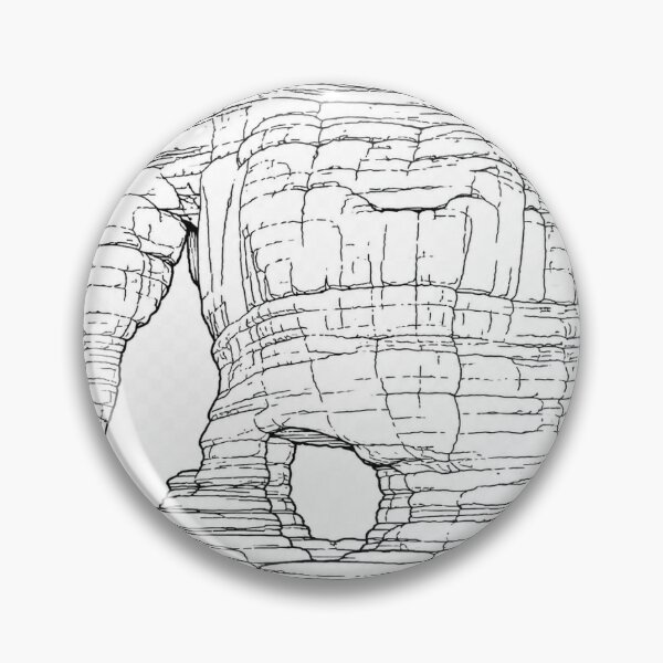 Item preview, Elephant Rock (Jabal AlFil) | AlUla Saudi Arabia | Black and White Vector designed and sold by DesertInkArt.