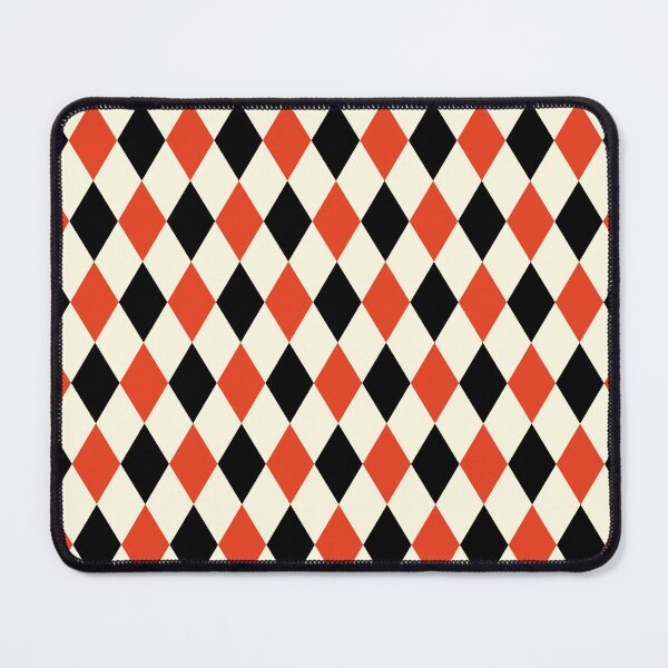 Item preview, Black and Red Vintage Harlequin Circus Rhombus Diamond Geometric Design designed and sold by Pravokrugulnik.