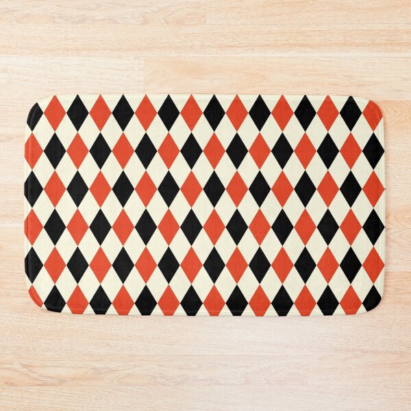 Item preview, Black and Red Vintage Harlequin Circus Rhombus Diamond Geometric Design designed and sold by Pravokrugulnik.