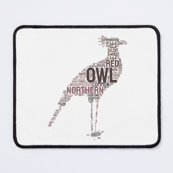 Item preview, Silhouette Bird Species Word Cloud Typography Art designed and sold by AyfuDesigns.