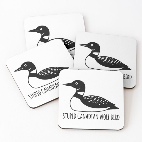 Item preview, Funny Loon Stupid Canadian Wolf Bird Sarcastic Nature Meme Decal Gift designed and sold by raedattia.