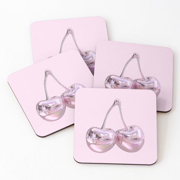 Item preview, Chrome Pink Cherries 3D Render Art designed and sold by jianina-alondra.