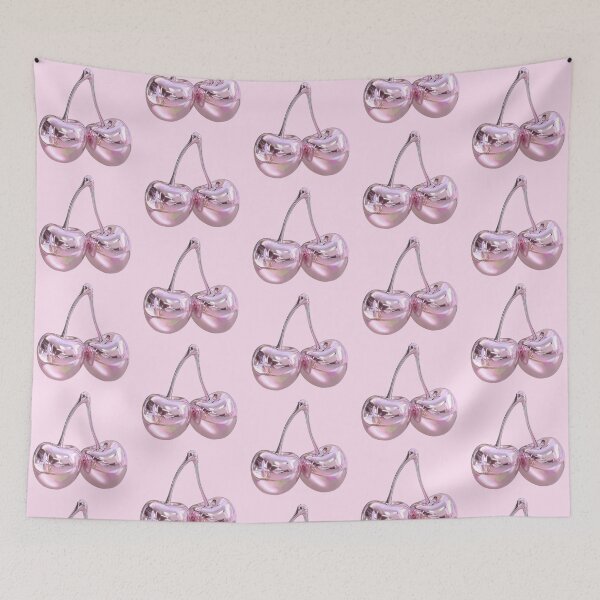 Item preview, Chrome Pink Cherries 3D Render Art designed and sold by jianina-alondra.