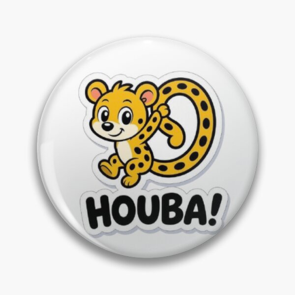Item preview, Cute Marsupilami Houba! - Funny Retro Cartoon Sticker designed and sold by EmilMarkt.