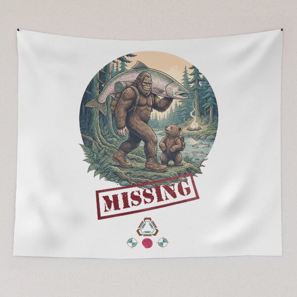 Item preview, Bigfoot the Great Fisherman - Sasquatch & Bear Camping Adventure designed and sold by Whimsy Trail Co.