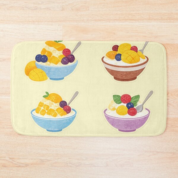Item preview, Summer Dessert Fruit Shaved Ice Illustration designed and sold by bosamji.